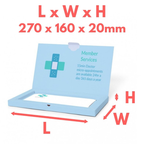 Premium Hinged Lid - Ticket Presentation Box -230x120x18mm Premium Hinged Lid - Ticket Presentation Box -230x120x18mm