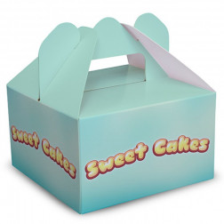Small cake box with handle - 145x145x86mm